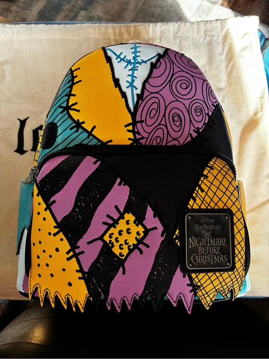 Loungefly Handbags - Loungefly Sally Patchwork Mini Backpack - Purple, Yellow, Teal, Black, Cream